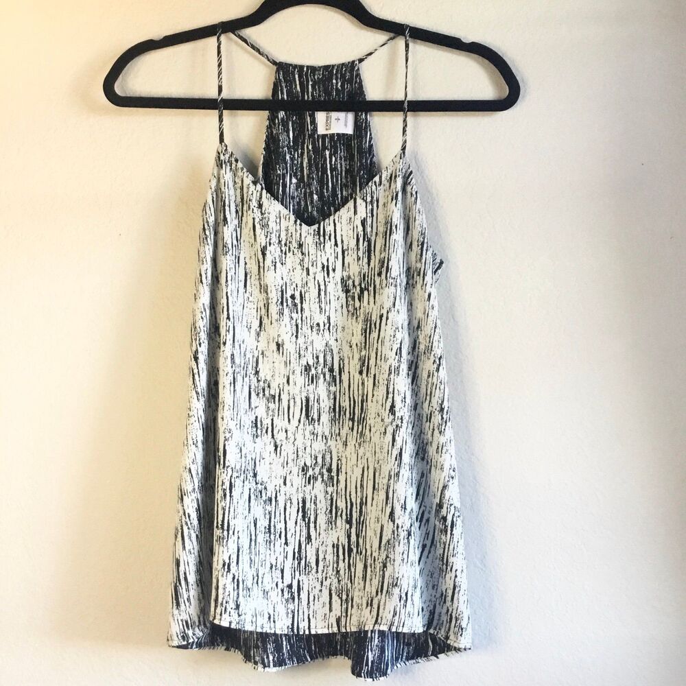 Express cami spaghetti strap reversible black/white boho chic beachy vacation S